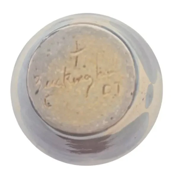 Vintage Pottery Vase Signed Bill Buckingham Small Crystal Glaze Crystaline Art - Picture 3 of 10